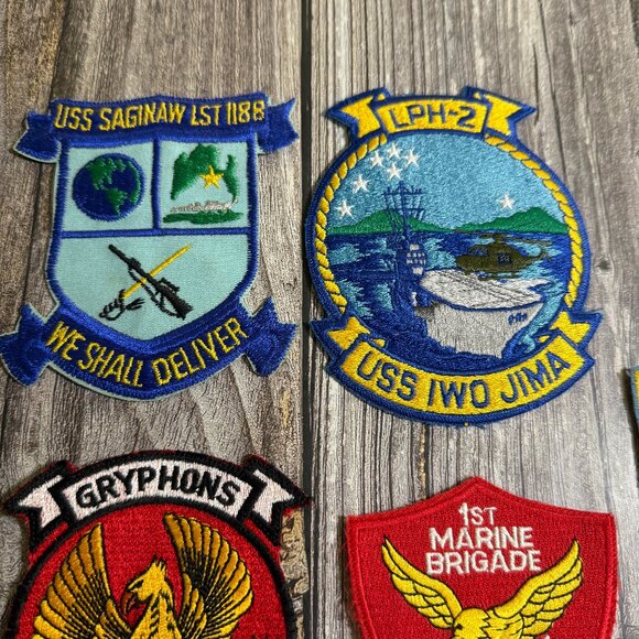 7 US Military Patches Varied: USS Iwo Jima, Portland, Saginaw, Barnstable+ READ - Picture 2 of 8